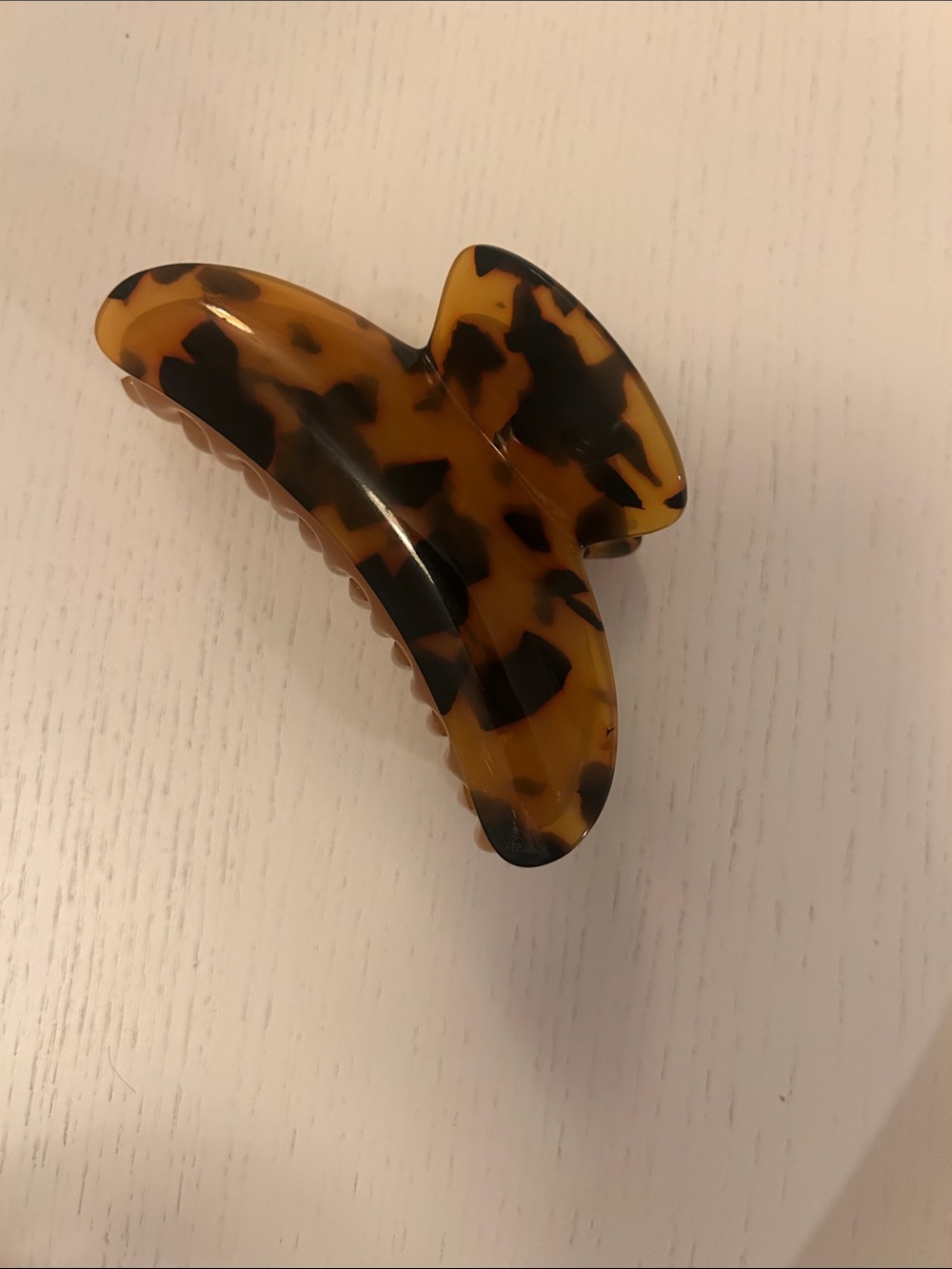 Machete Tortoiseshell Pattern Hair Claw Clip - Brown